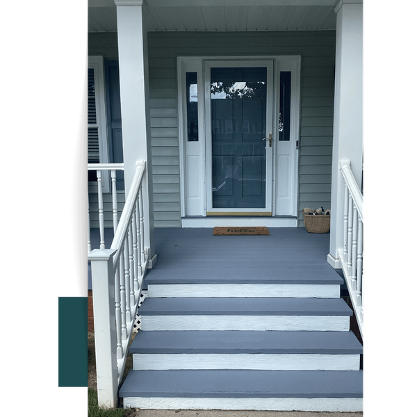 freshly painted front entryway