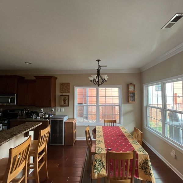 kitchen and dining area
