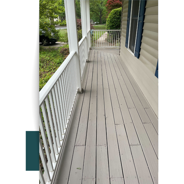 A newly painted deck.