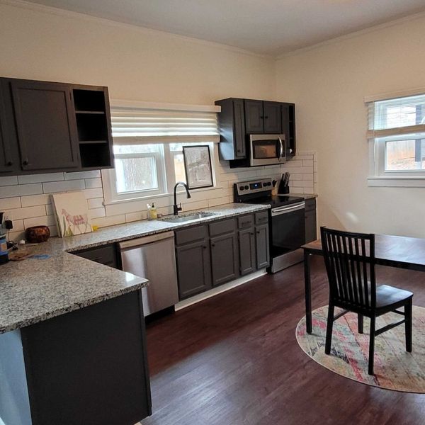freshly painted kitchen