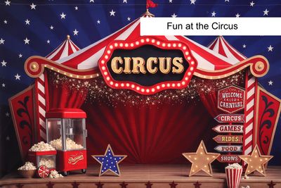 Fun at the Circus cake smash background