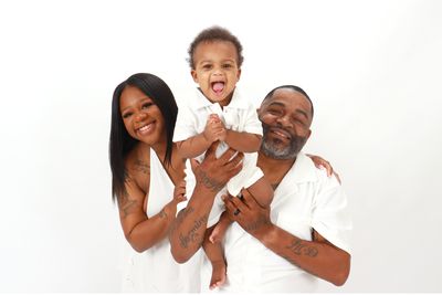 Family portrait with parents and child