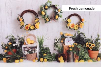 Fresh Lemonade cake smash background