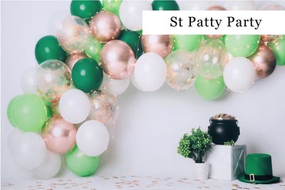 St Patty Party cake smash background