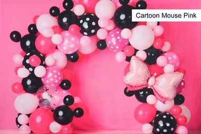 Cartoon Mouse Pink cake smash background