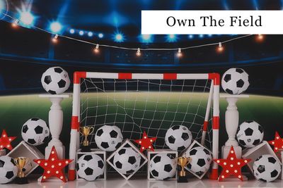 Own The Field cake smash background