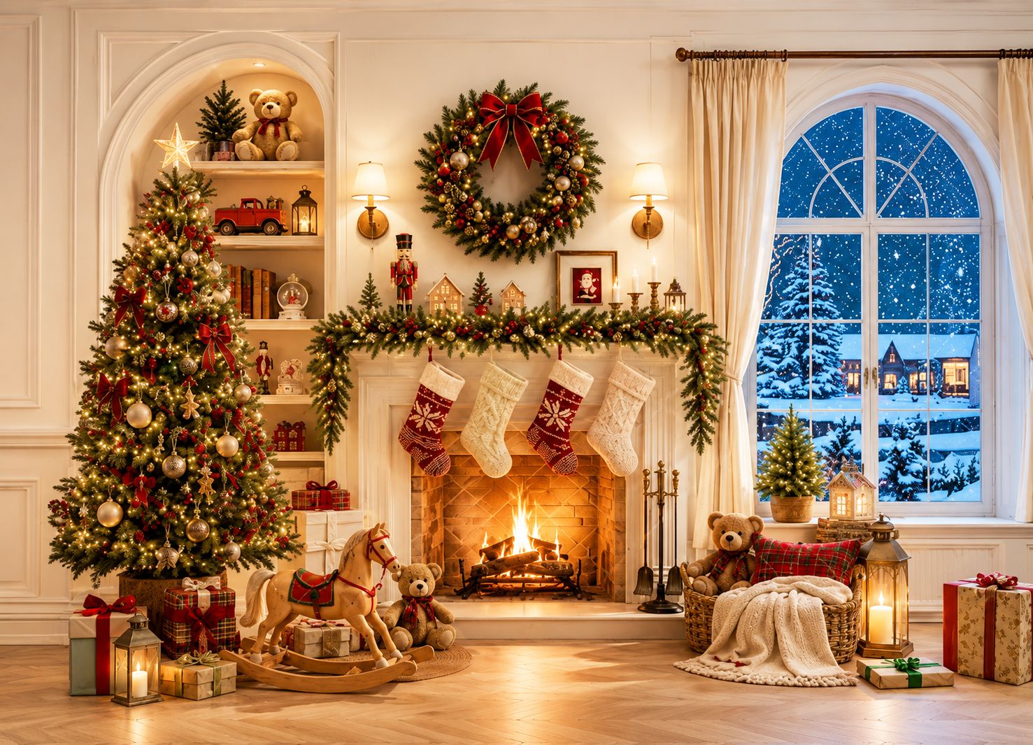 Christmas by the Fireplace