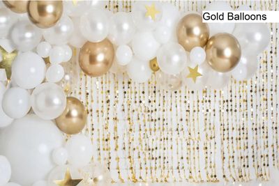 gold balloons cake smash background