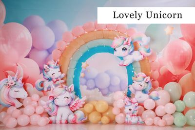 Lovely Unicorn cake smash background