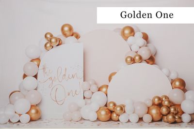 Golden One cake smash background