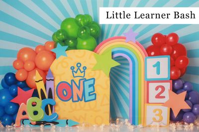 Little Learner Bash cake smash background