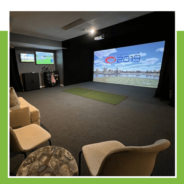 image of a home golf simulator