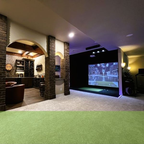 virtual golf simulator in home