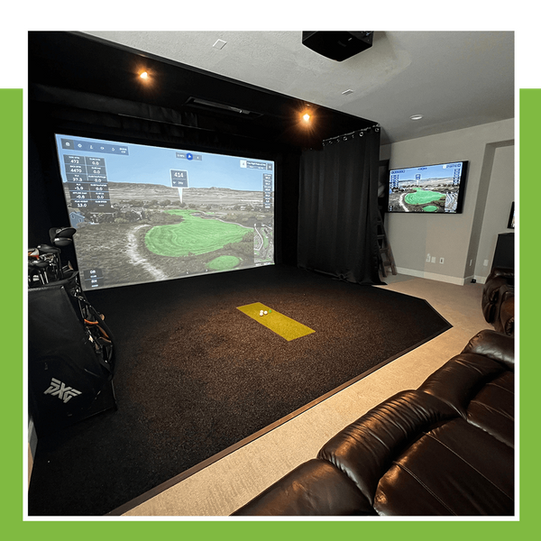 image of a home golf simulator