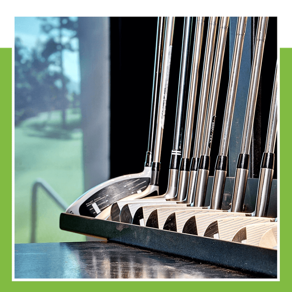 Image of a set of golf clubs