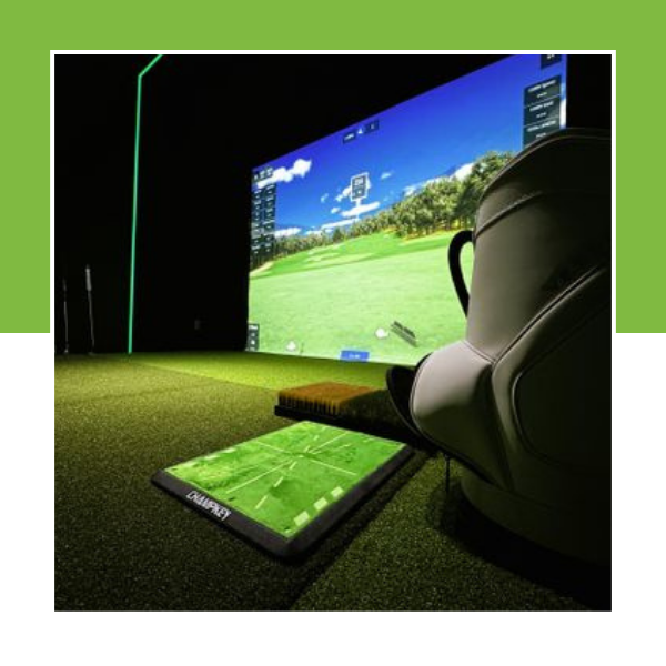 virtual golf simulator setup