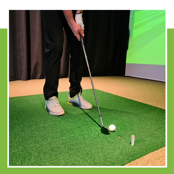 image of a man in a golf simulator