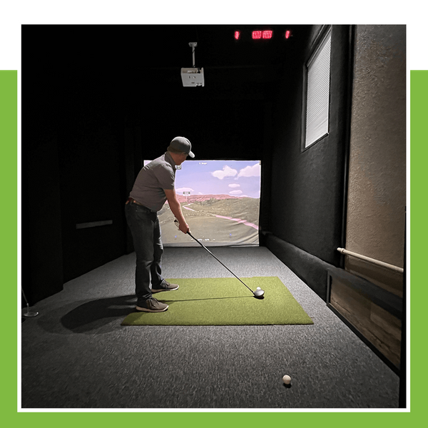 image of a home golf simulator