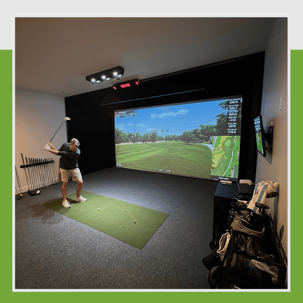 image of a home golf simulator