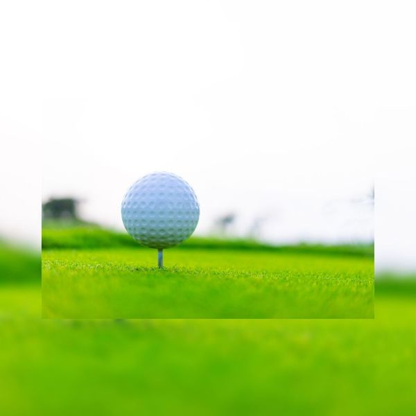 golf ball resting on a tee