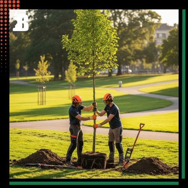 arborists planting tree arborists planting tree