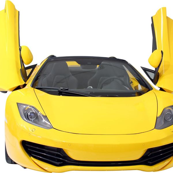 yellow exotic car
