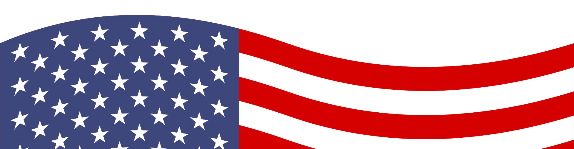 A graphic of the top portion of an American flag.