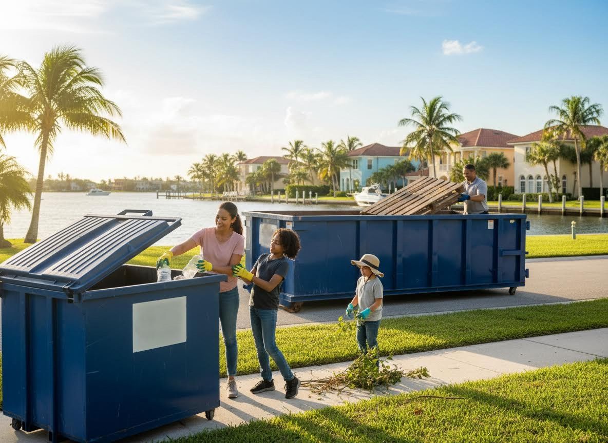 Family Cleaning Up Waterfront Community