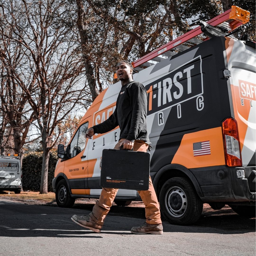 Safety First Electrician and van