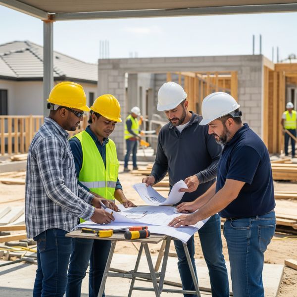 Contractors talking