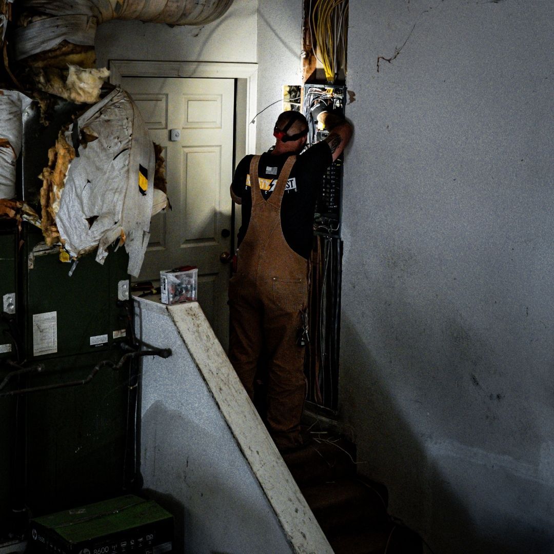 electrician rewiring home