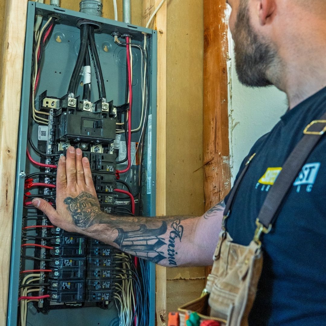 inspecting electrical panel