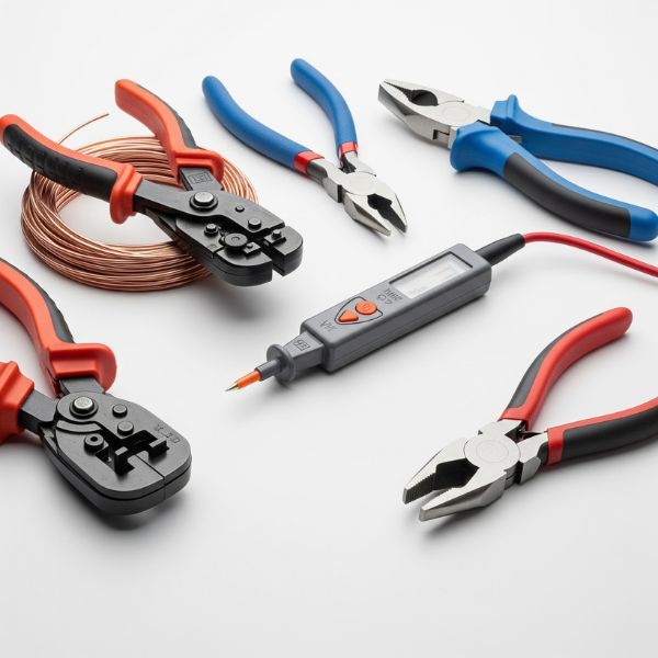 A collection of professional electrical technician tools