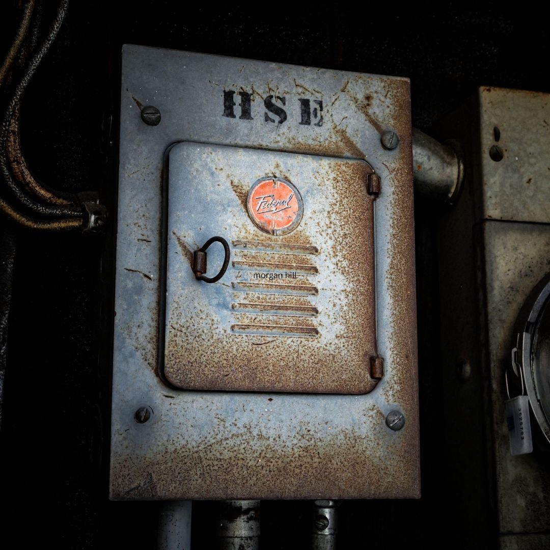  electrical panel box showing significant aging