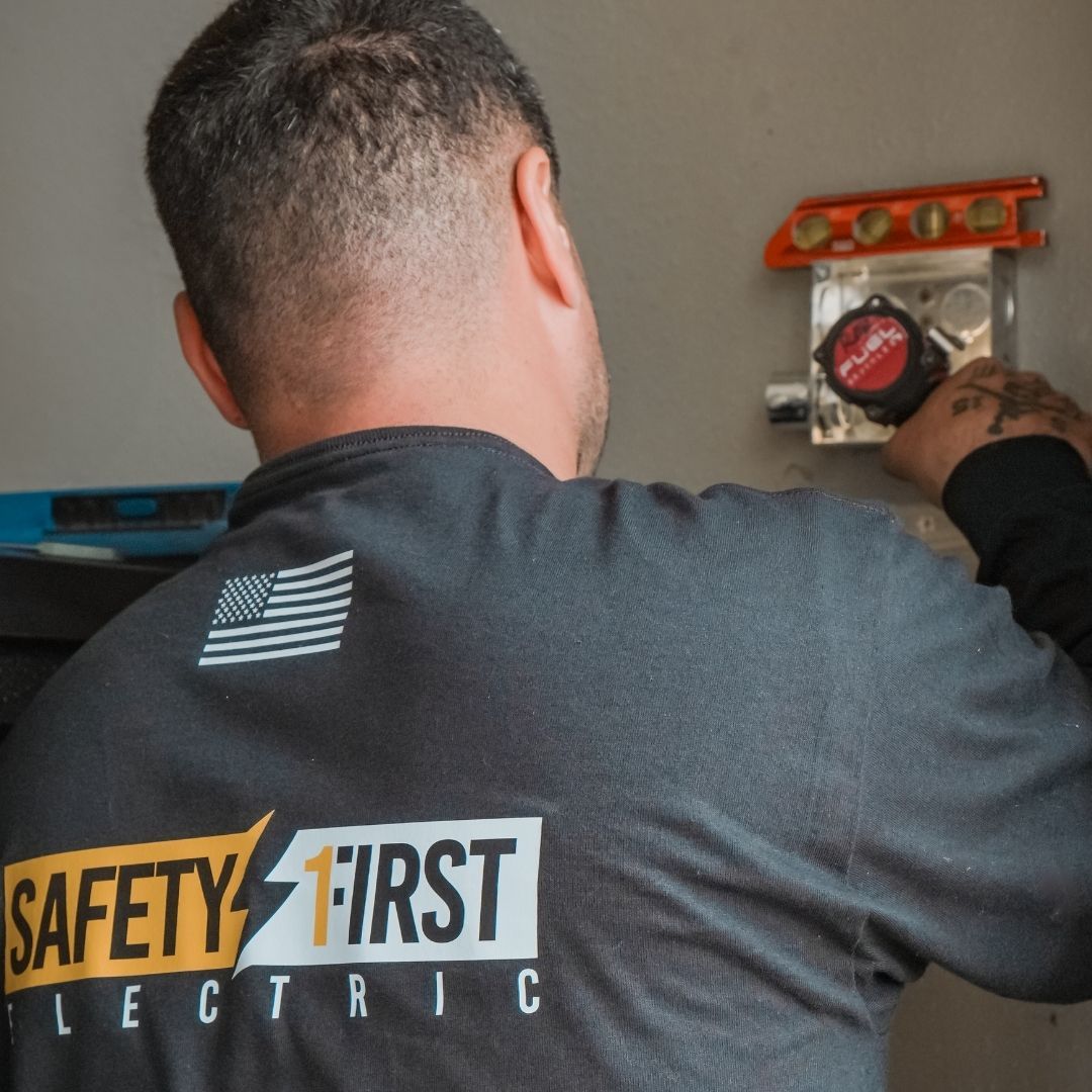 electrician working on installation