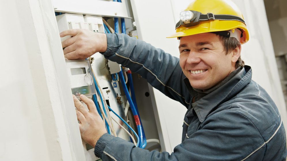 electrician smiling