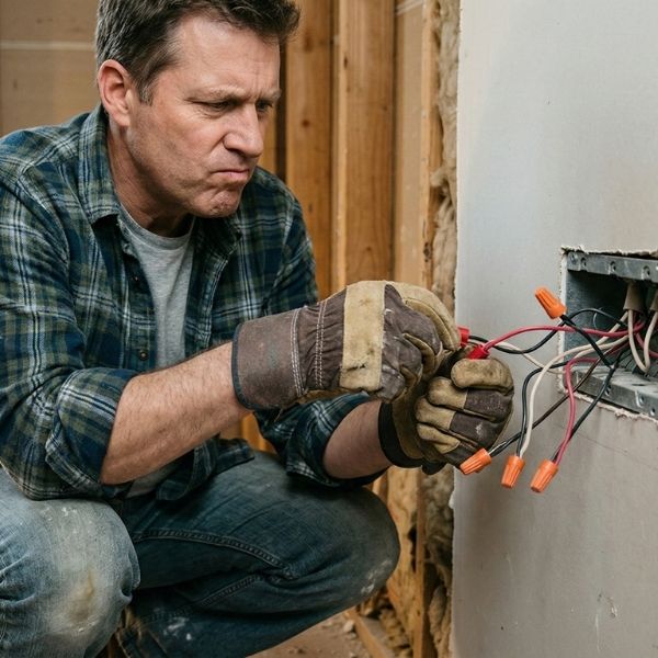 Homeowner struggling with complex DIY electrical wiring installation
