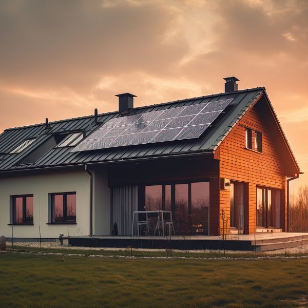 house with solar panels