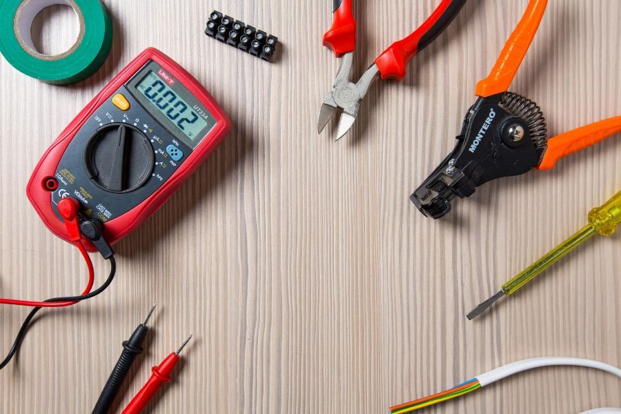 electrical repair tools and meter