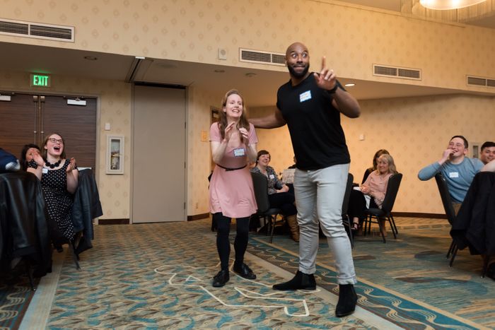 Interactive Mystery Dinner Show Guests in Action