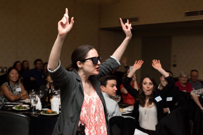 Actor Engaging Guests During Mystery Show