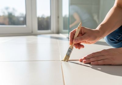 Sealing Tile Grout with Brush