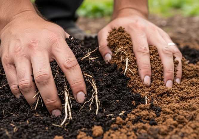 Hands Holding Soil