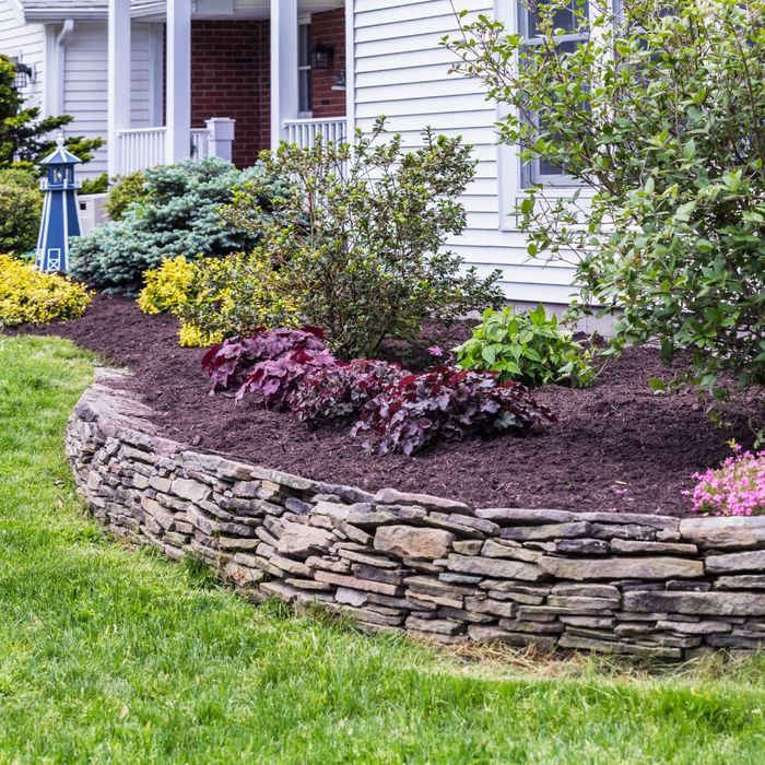 mulch in flower bed