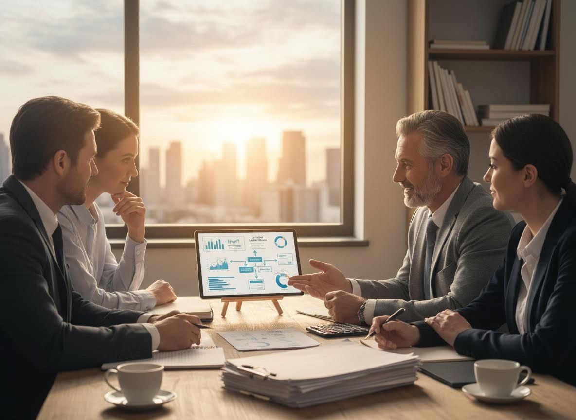 Business Professionals Discussing Data Analytics