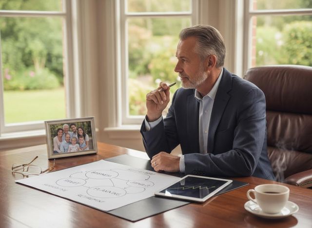 Thoughtful Man Planning Financial Future