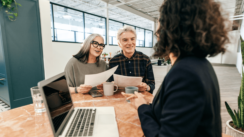 couple meeting with estate planning attorney