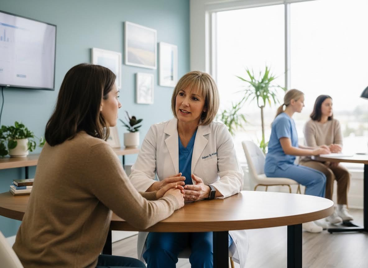 Doctor Consulting with a Patient in a Modern Medical Office