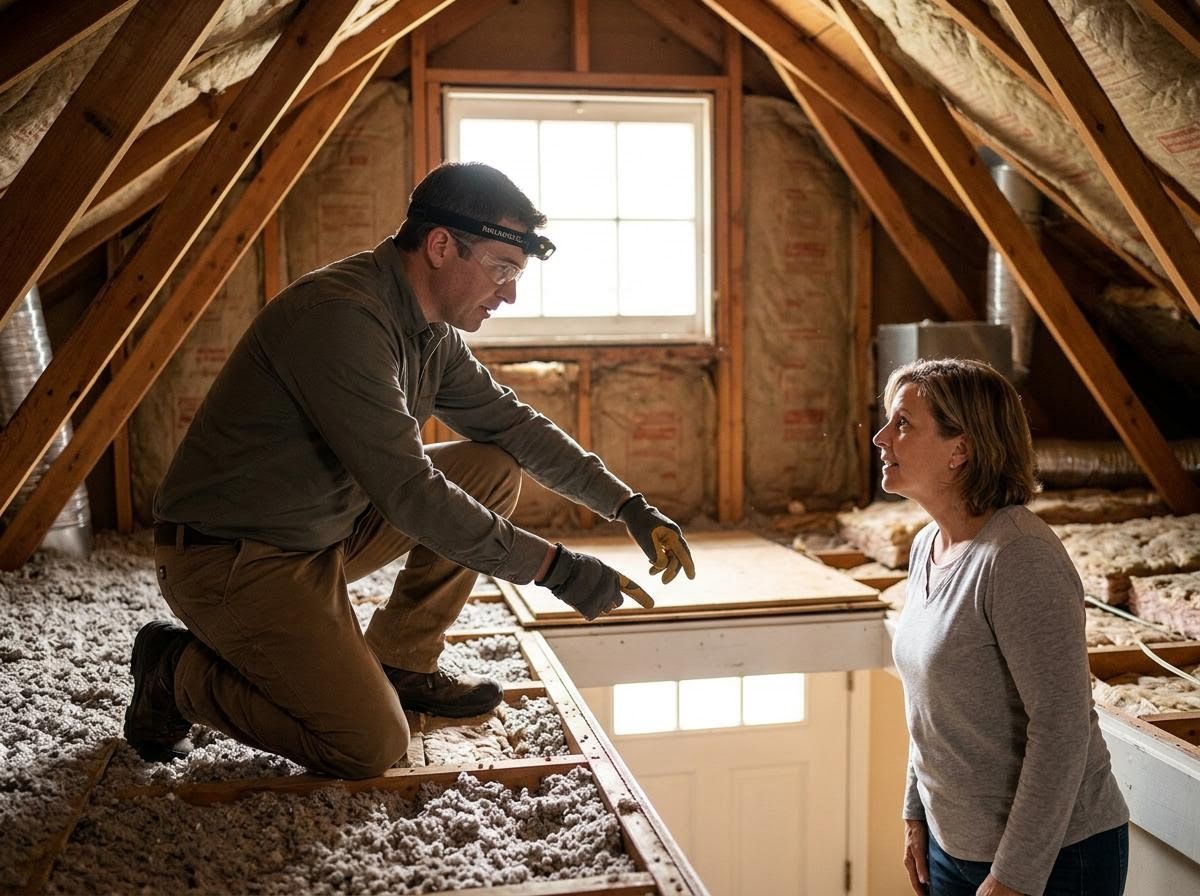 Attic Inspection and Insulation Discussion