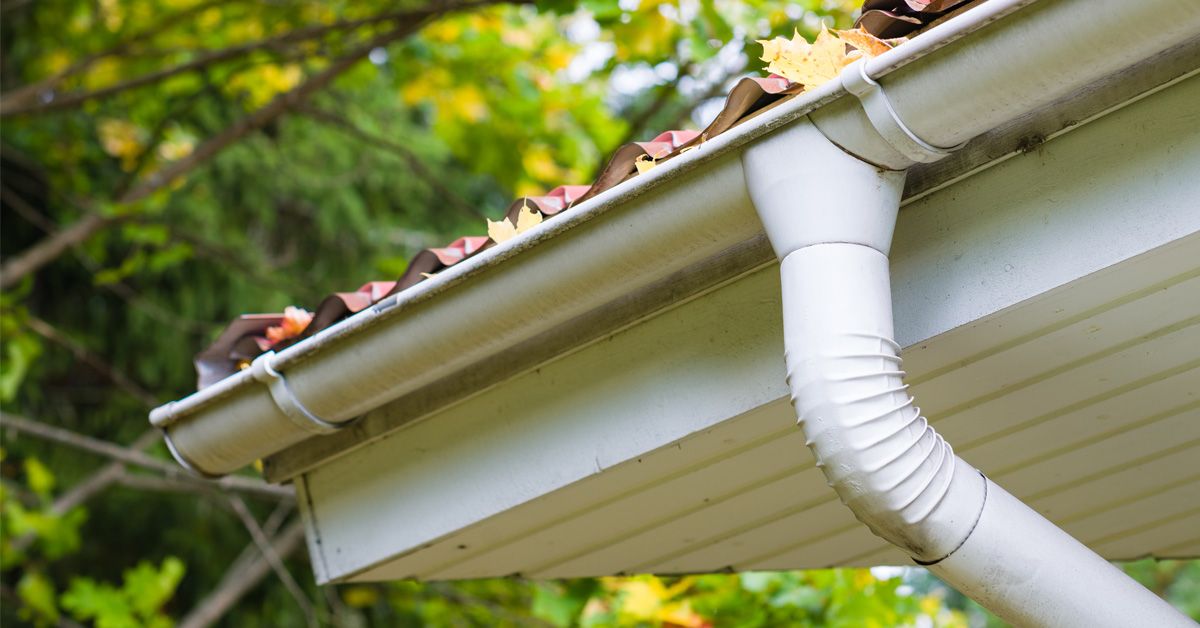 Half-Round Gutters Full of Leaves
